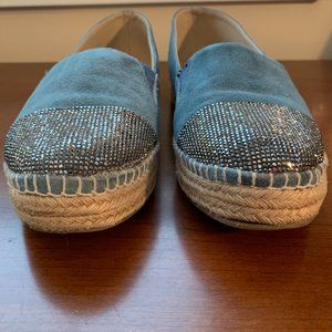 Steve Madden Blue Suede Pulsse Platform Espadrille